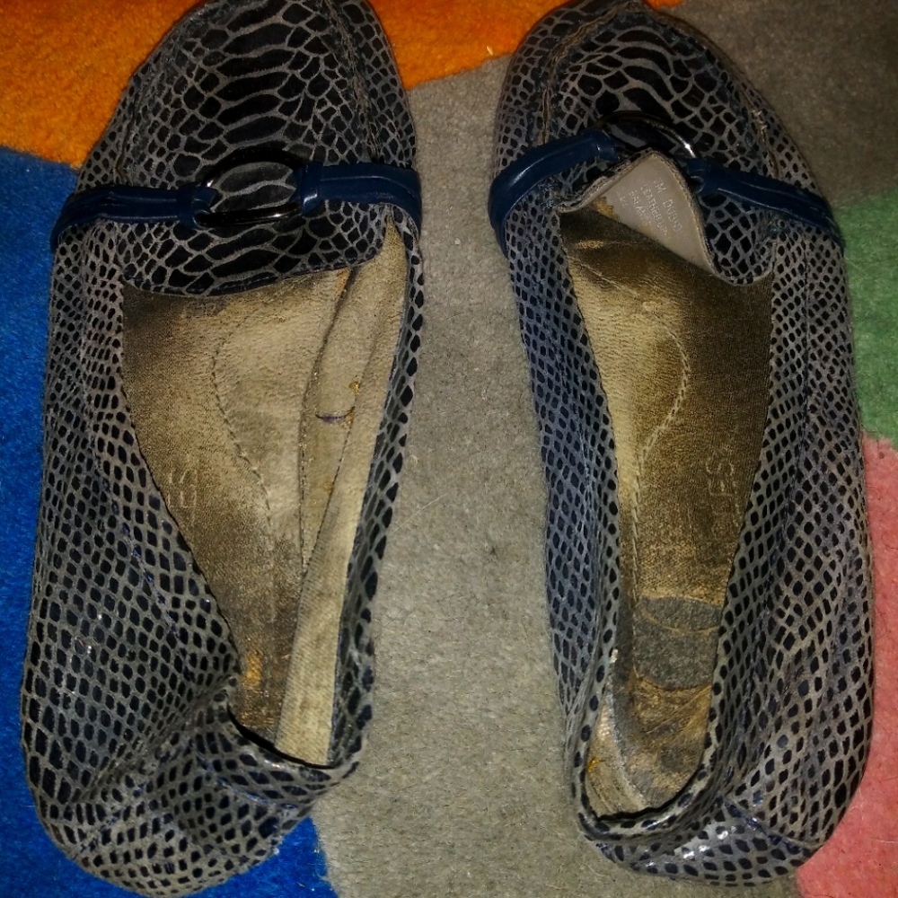Used navy leopard aerosoles shoes (size 7)